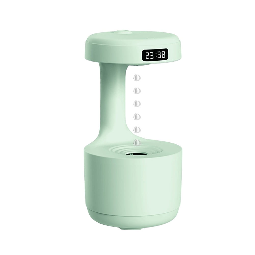Anti Gravity Humidifier with LED Clock Display, Ultrasonic Water Drip Humidifier, Cool Mist Aromatherapy Diffuser, Floating Water Droplet Humidifier, Rain Cloud Diffuser, Levitating Water Drop