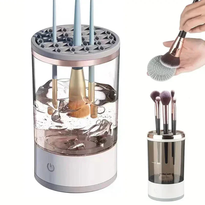 3-in-1 Electric Makeup Brush Cleaner - USB Portable