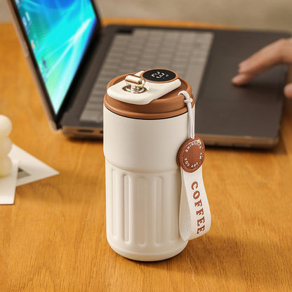 Smart Digital Thermal Bottle - 450ml Stainless Steel Insulated Coffee Mug