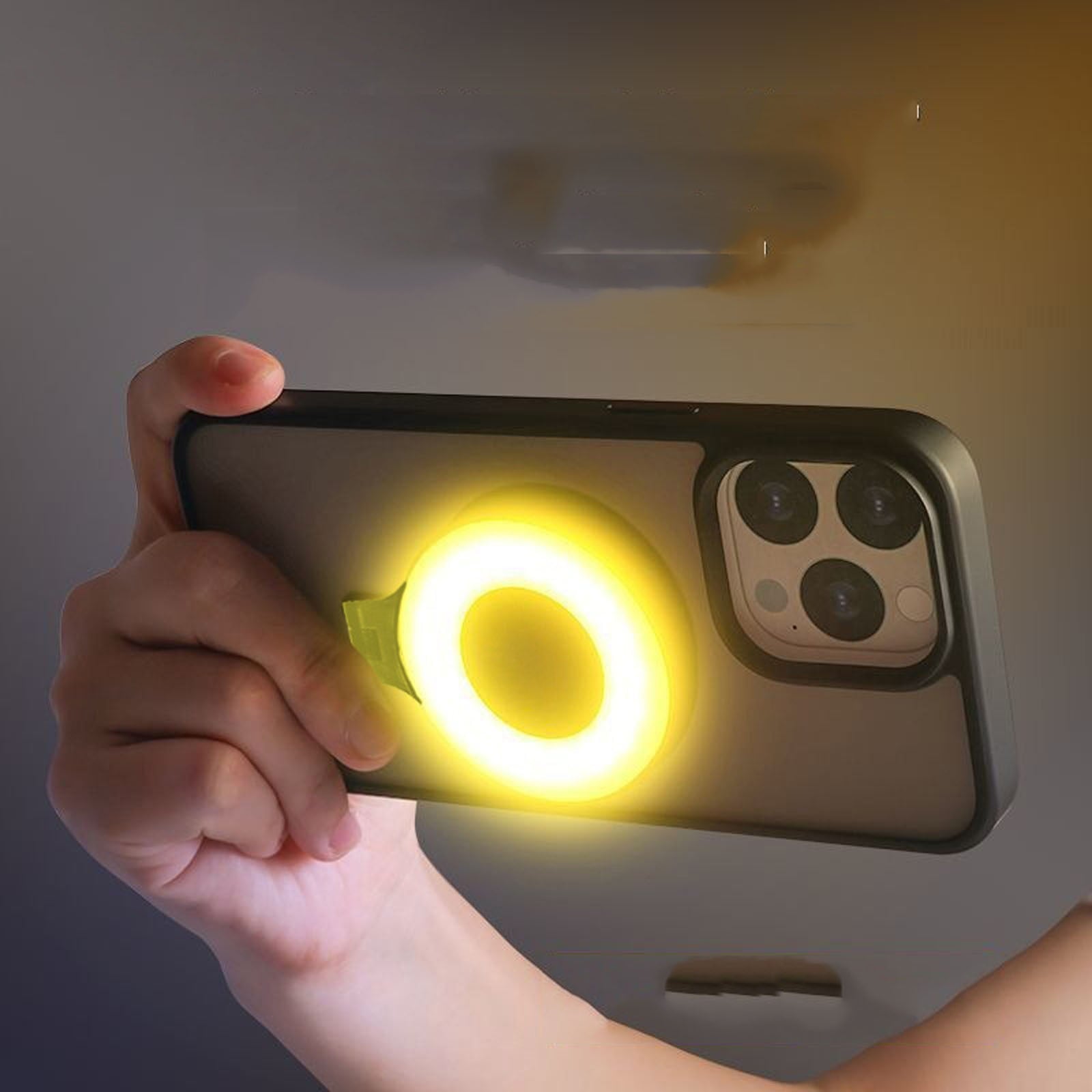 3-In-1 Beauty Selfie Light for Phones, 360Â° Foldable Phone Ring Light with Mirror, Portable Rechargeable LED Lights, Adjusted 3 Lights Modes, for Makeup Selfies
