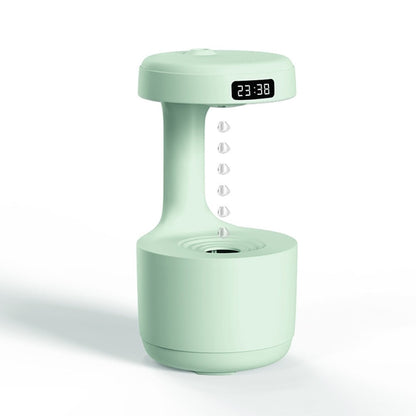 Anti Gravity Humidifier with LED Clock Display, Ultrasonic Water Drip Humidifier, Cool Mist Aromatherapy Diffuser, Floating Water Droplet Humidifier, Rain Cloud Diffuser, Levitating Water Drop