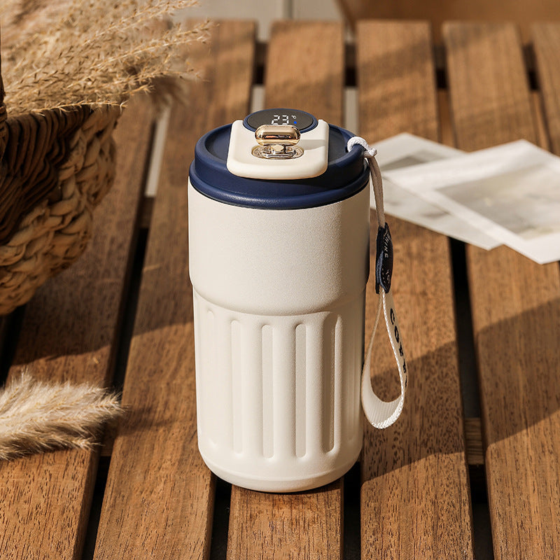 Smart Digital Thermal Bottle - 450ml Stainless Steel Insulated Coffee Mug