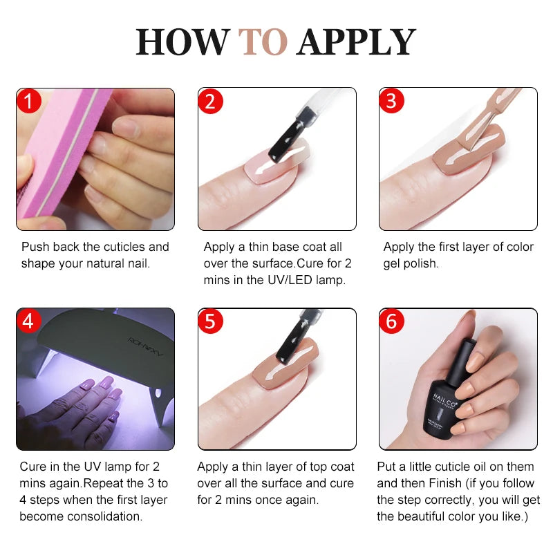 NAILCO UV Gel Nail Polish - Top & Base Coat Set | Soak Off