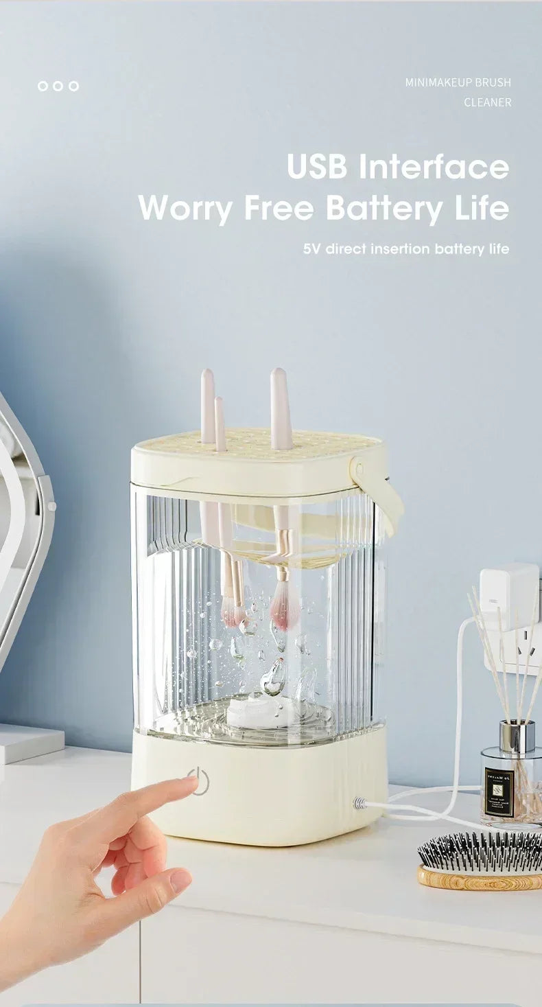 3-in-1 Electric Makeup Brush Cleaner - USB Portable