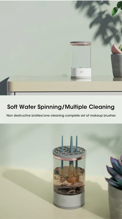 3-in-1 Electric Makeup Brush Cleaner - USB Portable