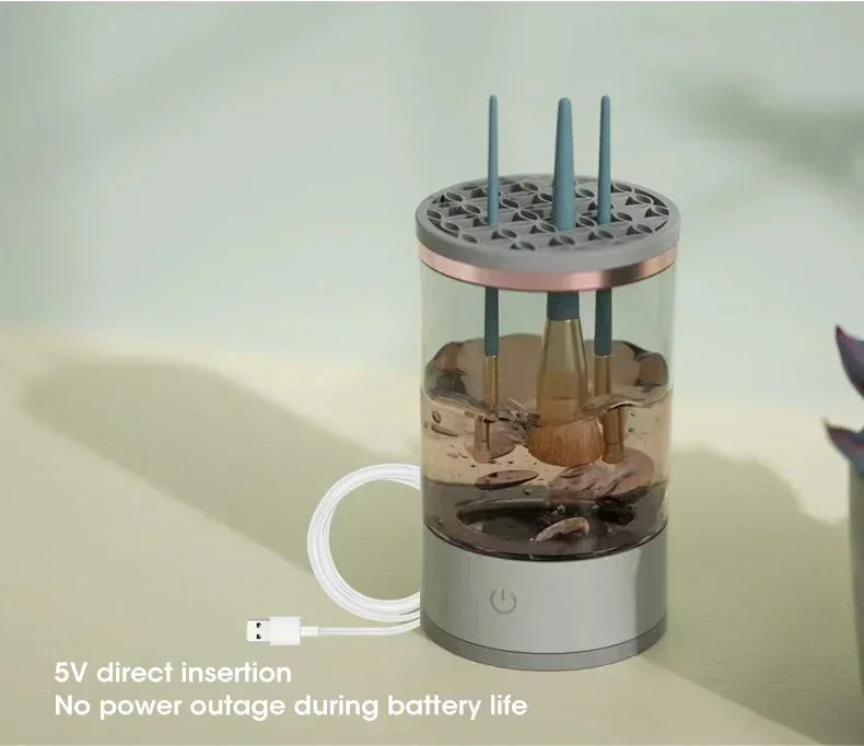 3-in-1 Electric Makeup Brush Cleaner - USB Portable