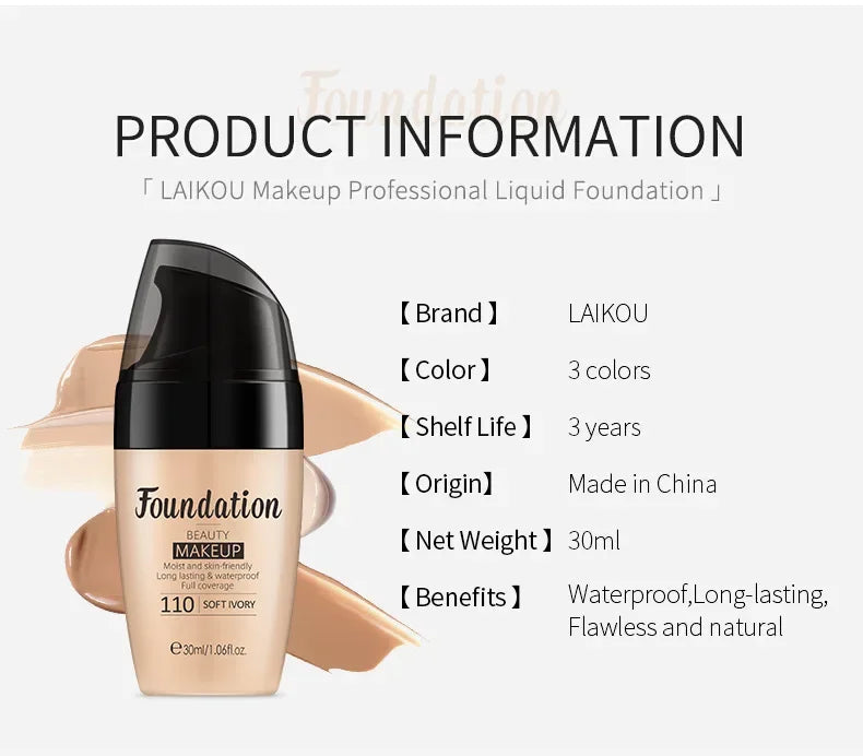 LAIKOU Liquid Foundation - Natural Brightening 30ml
