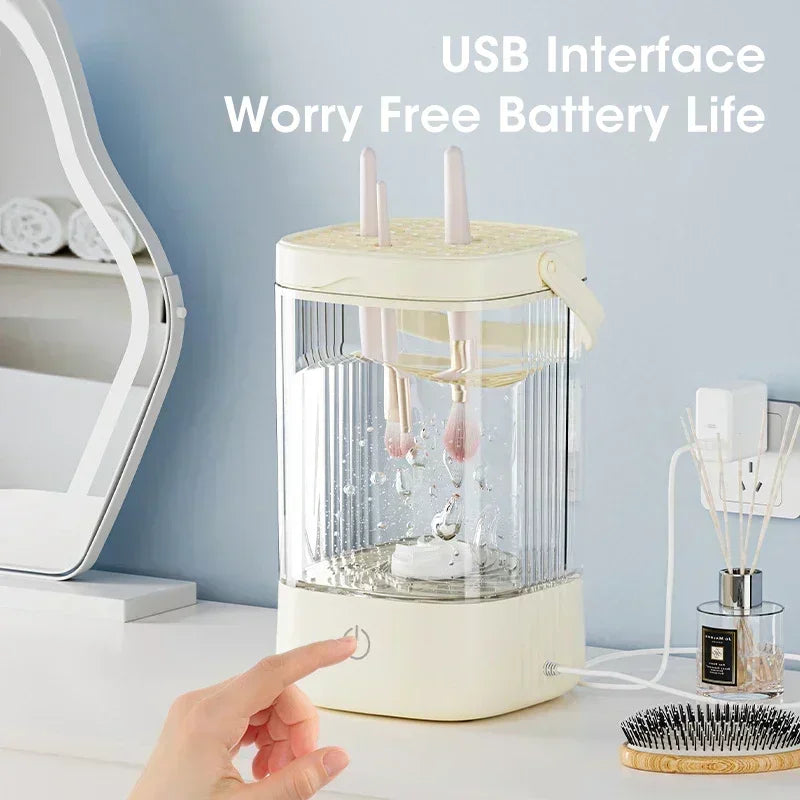 3-in-1 Electric Makeup Brush Cleaner - USB Portable