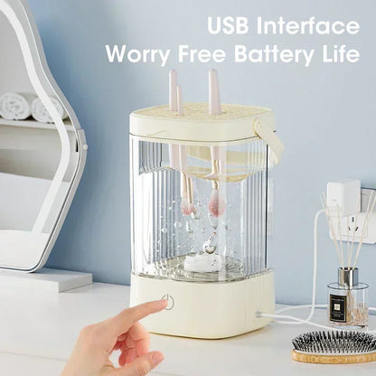 3-in-1 Electric Makeup Brush Cleaner - USB Portable
