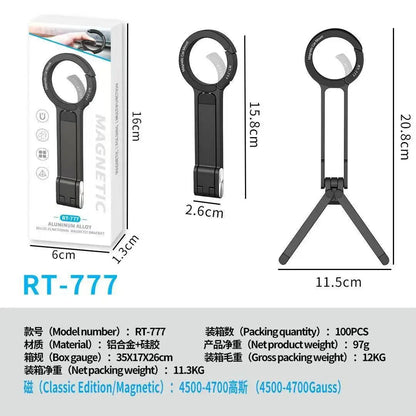 Magnetic Phone Tripod with Carabiner Mount
