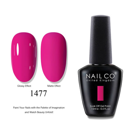 NAILCO UV Gel Nail Polish - Top & Base Coat Set | Soak Off