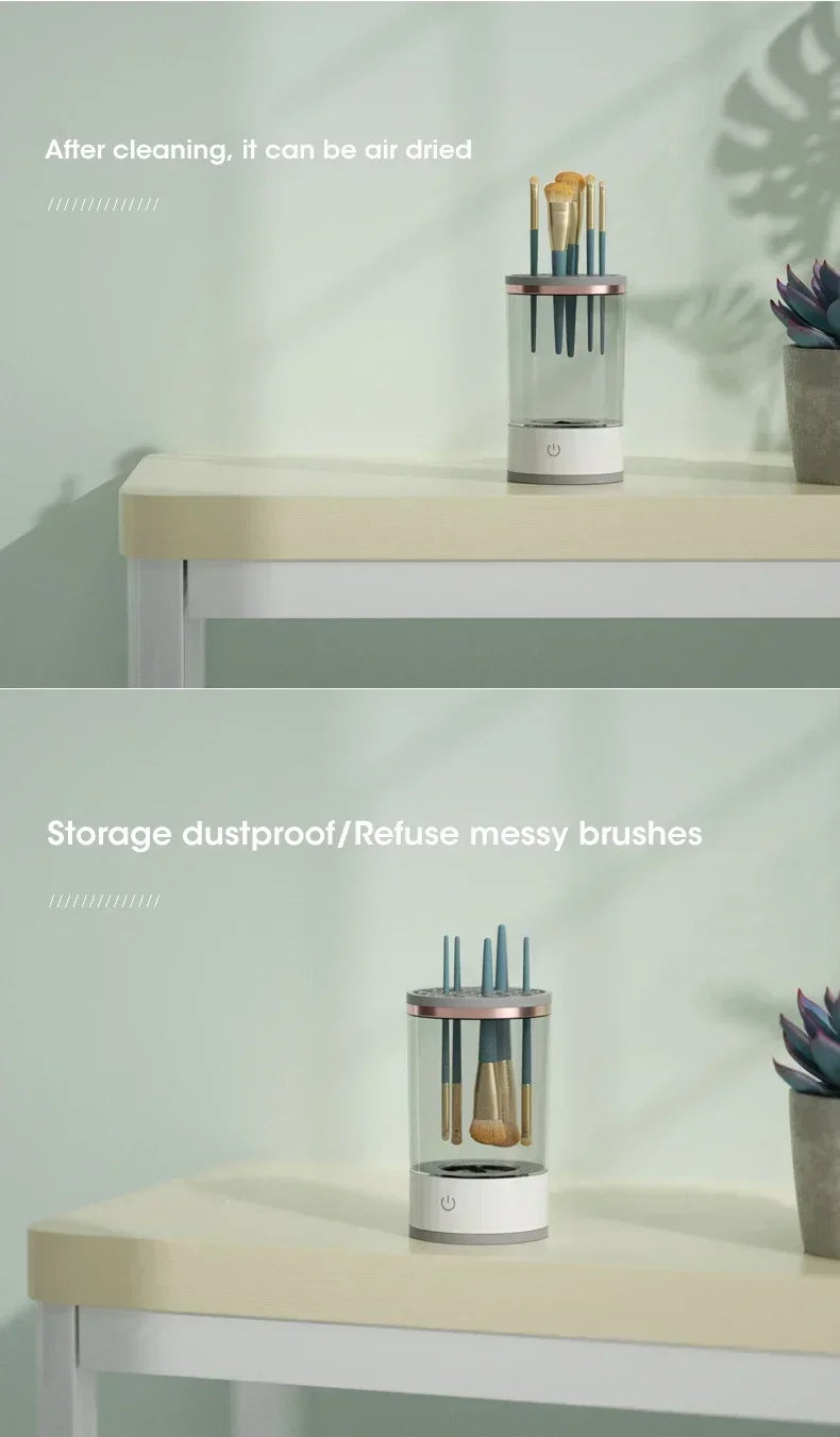 3-in-1 Electric Makeup Brush Cleaner - USB Portable