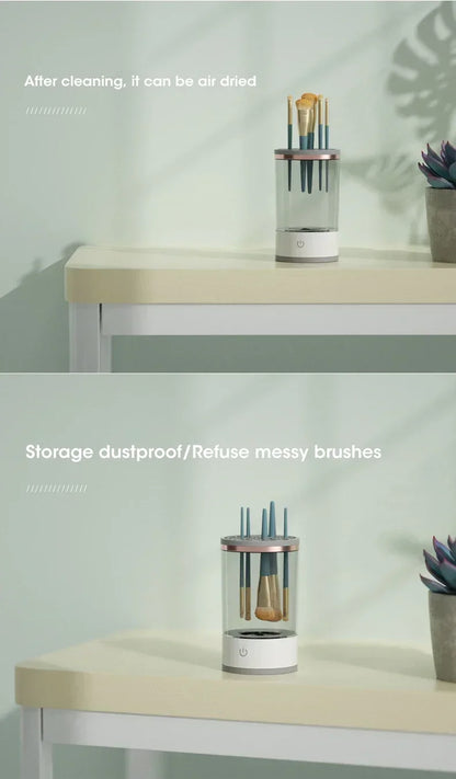 3-in-1 Electric Makeup Brush Cleaner - USB Portable