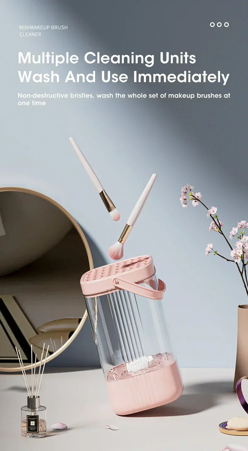 3-in-1 Electric Makeup Brush Cleaner - USB Portable