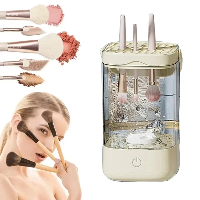 3-in-1 Electric Makeup Brush Cleaner - USB Portable