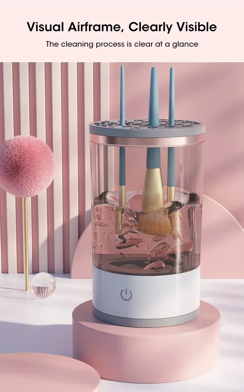 3-in-1 Electric Makeup Brush Cleaner - USB Portable
