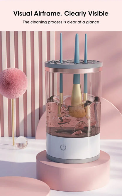 3-in-1 Electric Makeup Brush Cleaner - USB Portable