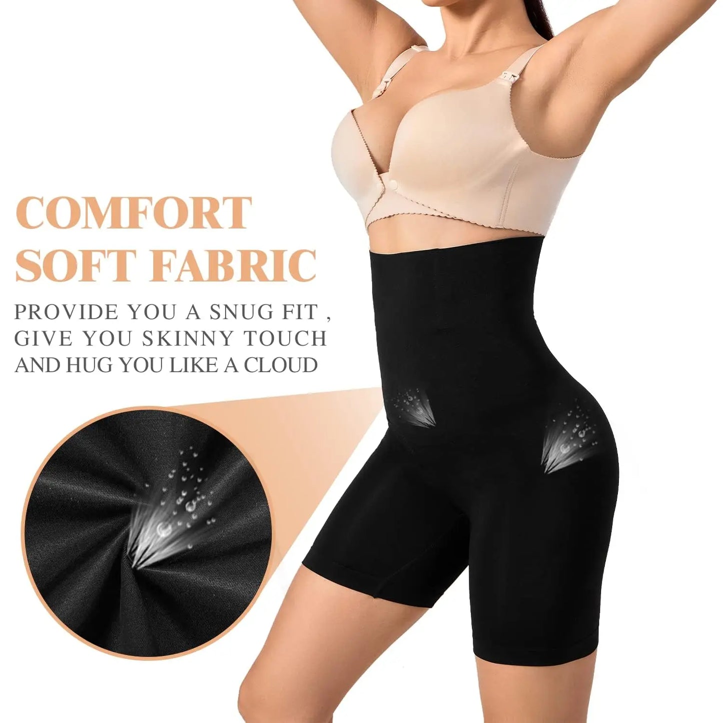 High Waist Shapewear Shorts - Tummy Control & Butt Lift | Body Shaper