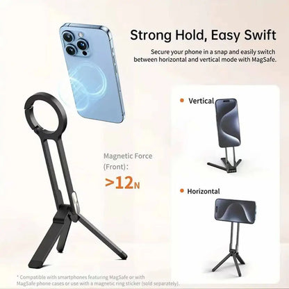 Magnetic Phone Tripod with Carabiner Mount