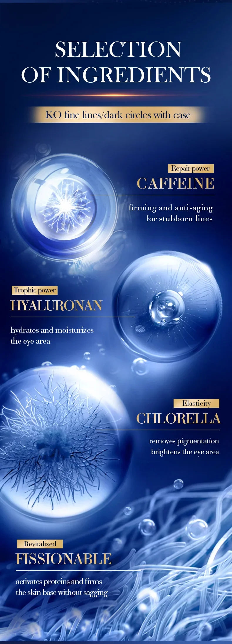 SADOER Caffeine Eye Cream - Anti Dark Circles & Eye Bags | Firming Treatment