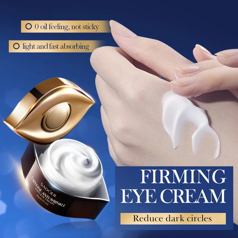 SADOER Caffeine Eye Cream - Anti Dark Circles & Eye Bags | Firming Treatment