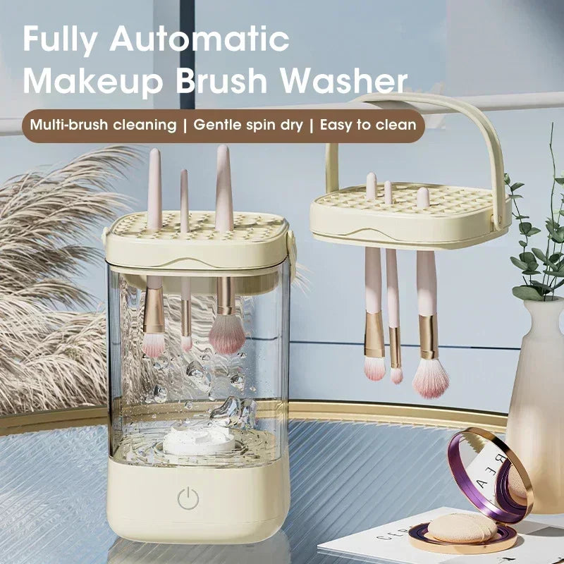 3-in-1 Electric Makeup Brush Cleaner - USB Portable