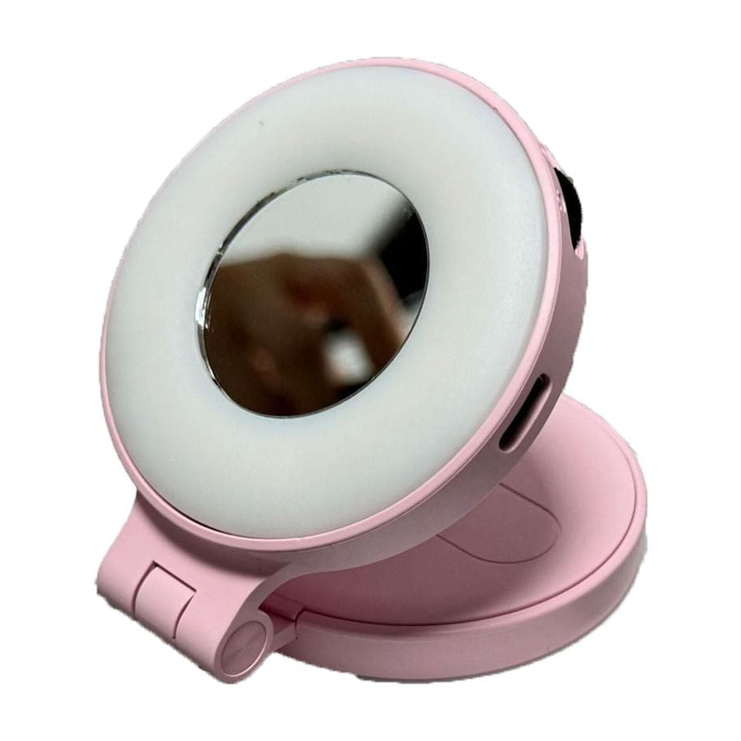 3-In-1 Beauty Selfie Light for Phones, 360Â° Foldable Phone Ring Light with Mirror, Portable Rechargeable LED Lights, Adjusted 3 Lights Modes, for Makeup Selfies