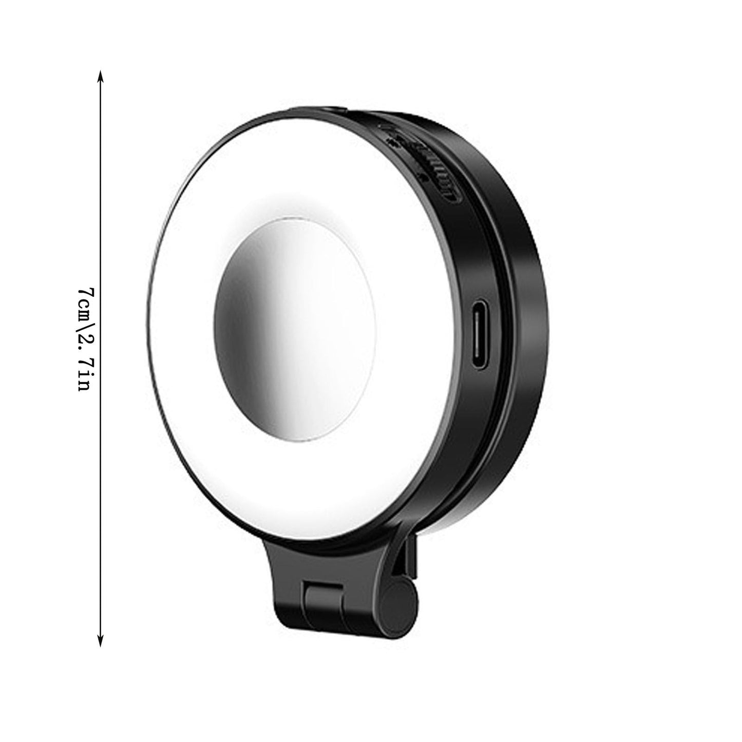 3-In-1 Beauty Selfie Light for Phones, 360Â° Foldable Phone Ring Light with Mirror, Portable Rechargeable LED Lights, Adjusted 3 Lights Modes, for Makeup Selfies