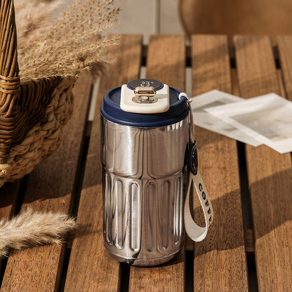 Smart Digital Thermal Bottle - 450ml Stainless Steel Insulated Coffee Mug