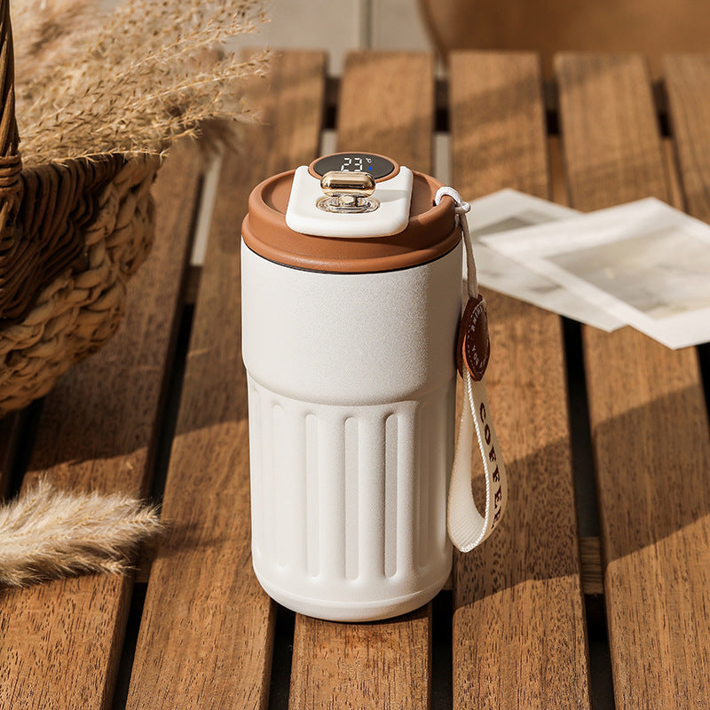 Smart Digital Thermal Bottle - 450ml Stainless Steel Insulated Coffee Mug