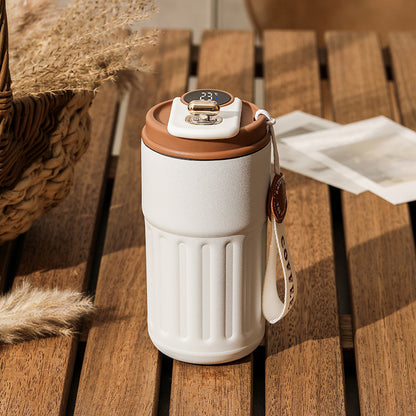 Smart Digital Thermal Bottle - 450ml Stainless Steel Insulated Coffee Mug